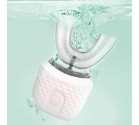 Ultrasonic Toothbrush, U-Shaped 360° Automatic Tooth Brush, IPX7 Waterproof Tooth Brush Electric Teeth whitening Brush Sonic Toothbrush with Wireless Charging (White, One Size)