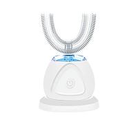 Ultrasonic Toothbrush, U-Shaped 360° Automatic Tooth Brush, IPX7 Waterproof Toothbrush Electric Teeth whitening Brush Sonic Toothbrush with Wireless Charging (White)