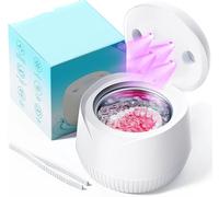 Ultrasonic U-V Cleaner for Dentures, Retainer, Mouth Guard, Aligner, Whitening Trays, Toothbrush Head, 45kHz Ultrasonic Retainer Cleaner Machine for All Dental Appliances, Jewelry, Diamonds (White)