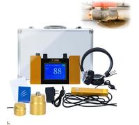 Ultrasonic Underground Leak Detection Device, Water Leak Detector with Headset, 4 Adjustable Frequency Levels, LCD Display, Accurate Pipe Leak Detection for Plumbing Systems