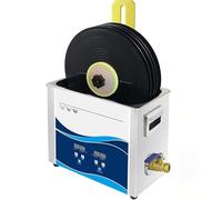 Ultrasonic Vinyl Record Cleaner, 6.5L Capacity with Adjustable Temperature and Timing, Automatic Rotation for 7 and 12 Inch Records