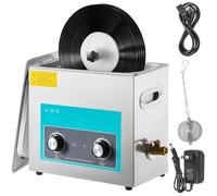 Ultrasonic Vinyl Record Cleaner 6L, 40kHz Auto-Rotating Record Washing Machine for 4 LPs, Digital Timer & Temp Control, Restore Sound Quality