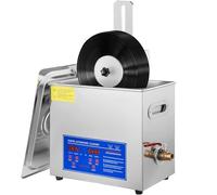 Ultrasonic Vinyl Record Cleaner 6L, 40kHz Professional Cleaning Machine for 4 LPs, Digital Timer & Heater, Industrial Parts Washer for Jewelry, Watches & Tools