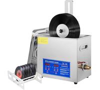 Ultrasonic Vinyl Record Cleaner - 8-Disc Capacity with Auto-Rotating Double-Sided Cleaning, 0-30min Timing Professional LP Restoration System