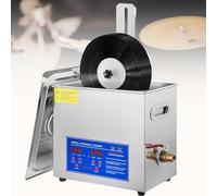 Ultrasonic Vinyl Record Cleaner, Adjustable Time/Temp, Auto-rotating, Portable for Jewelry Watch Glasses Dentures