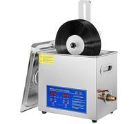 Ultrasonic Vinyl Record Cleaner Machine with Digital Timer and Heater - 6L Portable Sonic Cavitation for Effective Cleaning of Records, Watches, Dentures, and Coins