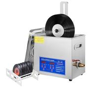 Ultrasonic Vinyl Record Cleaner with Basket - 6 Records Capacity, 40kHz 180W - Deep Clean for LP Albums