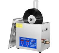 Ultrasonic Vinyl Record Cleaning Machine, 6L Commercial Ultrasonic Cleaner, 40KHz 180W Disc Washer with Basket & Fine-mesh Ball, Cleans 1-6 Records at Once