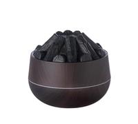 Ultrasonic Volcano Essential Oil Diffuser, Wood Grain Design, 300ml Capacity, Dual Spray Modes, 116x116x102mm, Silent Operation (Black)