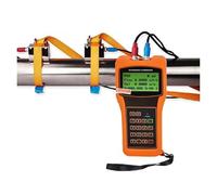 Ultrasonic Water Flowmeter - Handheld Portable Digital Liquid Flow Meter with Transducer Clamp Sensor for Accurate Measurements