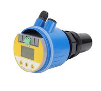 Ultrasonic Water Level Sensor, DC24V Ultrasonic Digital Water Liquid Depth Level Meter with LED Display, 4-20mA Analog Output 666RP Blue 0-10M, Water Level Sensor Transmitter