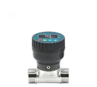 Ultrasonic Water Meter RS485 Stainless Steel Digital Display Flow Meter High Precision Liquid Water Flowmeter Electronic Sensor for Farm Garden(DN32)