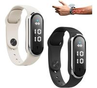 Ultrasonic Weightloss Smart Watch - Ultrasonic Body Shape Wristband,Sport Watch Smart Watch Electronic Smart Wristband,Adjustable Smart Lymph Silicone Sport Bracelet for Anyone (Black+White)
