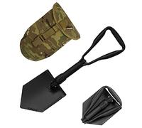 Ultrasound Industries Military Style Shovel | Tri-Fold Entrenching Tool with Serrated Edge | Lightweight, Foldable, Compact, Multi-Use Perfect for Camping, Survival, Training (OCP Cover)
