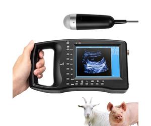 Ultrasound Scanner Veterinary, Vet Digital Portable B-Ultra Sound Scanner Machine Farm Animals Pet with 3.5 Mhz Mechanical Probe 8 Color Panels for Sheep, Dog, Cat and Pig Pregnancy for Pregnancy Test