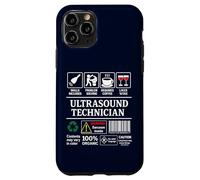 Ultrasound Technician Label Skills Sarcasm Coffee Wine Case for iPhone 11 Pro