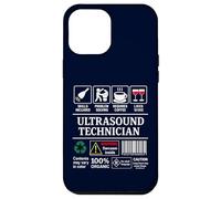 Ultrasound Technician Label Skills Sarcasm Coffee Wine Case for iPhone 12 Pro Max