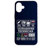 Ultrasound Technician Label Skills Sarcasm Coffee Wine Case for iPhone 16 Plus