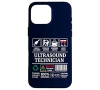 Ultrasound Technician Label Skills Sarcasm Coffee Wine Case for iPhone 16 Pro Max