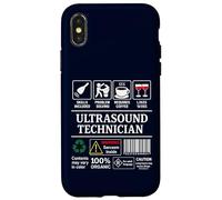 Ultrasound Technician Label Skills Sarcasm Coffee Wine Case for iPhone X/XS