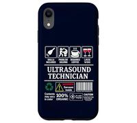 Ultrasound Technician Label Skills Sarcasm Coffee Wine Case for iPhone XR