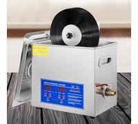Ultrasound Vinyl Record Cleaner Machine with Heater and Timer Control Panel for Jewelry, Eyeglasses, Watches, and Circuit Boards