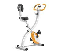 Ultrasport F-Bike 200B, bicycle trainer, foldable exercise bike, with backrest, LCD training computer, maximum user weight 110 kg, heart rate measurement, 8 resistance levels, Orange