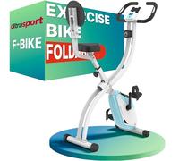 Ultrasport F-Bike Folding Exercise Bike 286 lbs Capacity, Extra Silent with Relax Foam Seat I Exercise Bikes for Home Use, Exercise Bike Foldable, Indoor Bike (Mint-White)