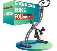 Ultrasport F-Bike Folding Exercise Bike 286 lbs Capacity, Extra Silent with Relax Foam Seat I Exercise Bikes for Home Use, Exercise Bike Foldable, Indoor Bike (Silver Black)