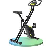 Ultrasport F-Bike Pro Folding Exercise Bike 331 lbs Capacity, 16 Levels, Extra Silent with Relax Foam Seat I Exercise Bikes for Home Use, Exercise Bike Foldable, Indoor Bike, Green-Black