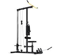 Ultrasport Newest edition I Lat Pull Tower, Robust Pulley System with Quiet Pulley Wheels, Lat Pull Station for Home, Includes Lat Pull Bar, Tricep Rope and Bicep Bar, User Weight up to 100 kg