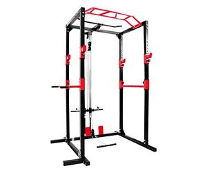 Ultrasport Power Rack, Fitness Rack, multifunctional rack for effective full body training, solid steel construction, perfect for beginners and professionals, home gym, multi-gym, fitness tower