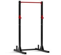 Ultrasport Power Rack Home Gym I Squat Rack with Pull Up Bar I Power Cage with adjustable J-Hooks, Barbell and Weight Plate Holder I 200 KG Weight Capacity, Black/Red