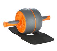 Ultrasport Premium Ab Trainer AB, abdominal trainer for home use, for training abdominal muscles, back and shoulders, upper body roller with rubberized handles, practical sports equipment, orange