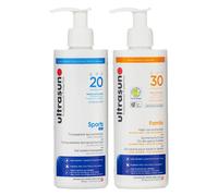 Ultrasun Sports SPF 20 400ml & Family SPF 30 400ml Duo in None Ultrasun None