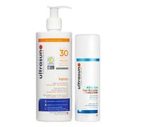 Ultrasun Super Sensitive Family SPF30 400ml & Aftersun Tan Booster 150ml Duo