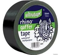Ultratape 2xRhino 50mm 50mtr Multipurpose Gaffer Tape Black