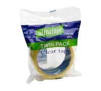 Ultratape Clear Tape 18mm x 40m 2pk Ultratape Multicolor