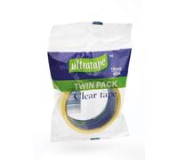 Ultratape | Clear Tape 18mm x 40m Twin Pack
