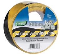 Ultratape Rhino Hazard Warning Tape, 50mm x 33m