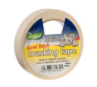 Ultratape Rhino Low Tack Masking Tape 25mm X 50M One Colour (One Size)