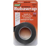 Ultratape Rubawrap 25mm X 5M Self Amalgamating Tape, Black, 6