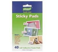 Ultratape Self Adhesive Sticky Pads (Pack Of 40) White (One Size)