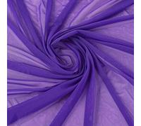 Ultrathin 4-Way Stretch Net Fabric Nylon Spandex Power Mesh Lightweight Sheer 60" Wide, a Continuous 5 Yards (Purple)
