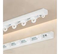 UltraThin Aluminium Alloy Rod for CeilingWall Mount Glider Drapery Rail Inward Opening Room Divider White 550 (5m) Perfect for Spaces