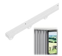 UltraThin Aluminum Ceiling Track 3.3ft16.4ft Slim Shower Rail & Room Divider White/Black 200cm (6.5ft) Perfect for SpaceSaving Solutions