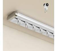 UltraThin Aluminum Curtain Track Silent Ceiling Rod for Bedroom & Living Room Dividers 5.8m/19ft Invisible Curtain Rail for Hospital & Balcony Use