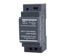 Ultrathin DIN Rail Switching Power Supply 24V DC 30W 1.5A| HDR-30-24 Series| 100-240V AC Input| Compact 35mm Width for Industrial Control Panels with LED Indicator
