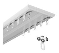 UltraThin Double Curtain RodCeiling Curtain TrackInvisible Room DividerWhite1.5m/4.9ftPerfect for Modern Spaces and Stylish Home Décor