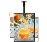 Ultrathin Frame LED Light Box,LED Backlit Menu Board,Illuminated Poster Display,Vertical Slim LED Display Screen Board,for Decoration Exhibition Advertisement,50×80cm